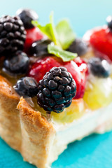 cake with fresh berries