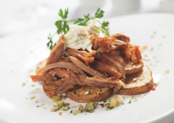 Pulled pork with roasted potato