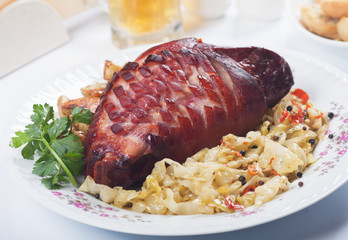 Roasted pork knuckle