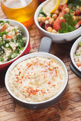 Hummus, mediterranean chickpea and tahini dip
