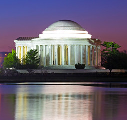 Thomas Jefferson Memorial at predawn in spring. - 63948296