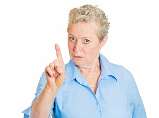Rule number one thinking, senior strict woman grandma 