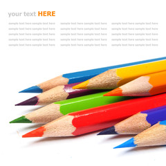 Fototapeta premium Color pencils isolated on white background