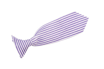 necktie ,purple and white stripe on white background