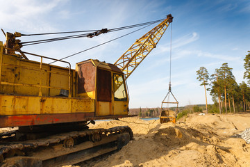 Fototapeta na wymiar quarry for sand mining