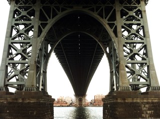 Base of the pillar of Williamsburg Bridge