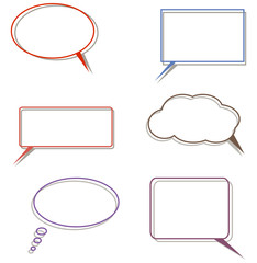 book speech bubble symbol set