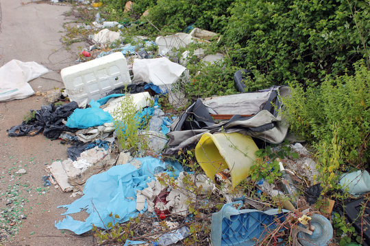 Trash on the road