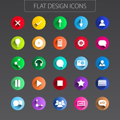 Flat design - icons pack. Simple line icons. Thin Icons Set