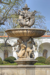 Fototapeta na wymiar Baroque fountain with human figures