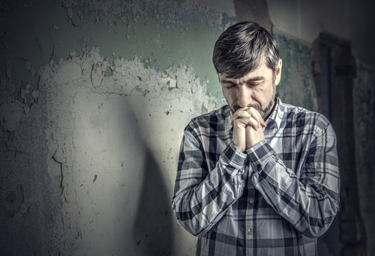 man praying