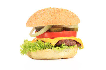 Big hamburger.