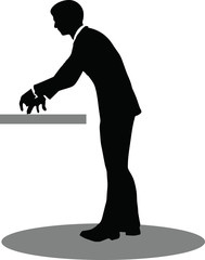 business people meeting standing silhouette