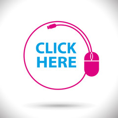 Click here mouse button.