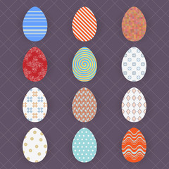 Set of easter eggs
