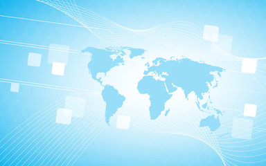 Planet earth informational stream. Vector illustration