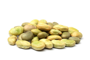 Roasted soya beans with wasabi sauce