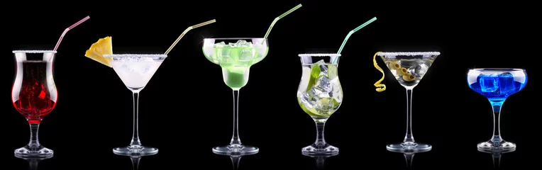 Möbelaufkleber alcohol cocktail set © boule1301