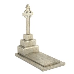 realistic 3d render of grave