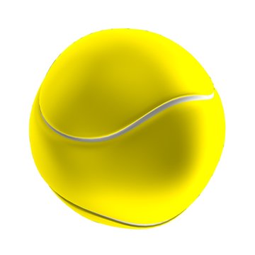 realistic 3d render of tennis ball