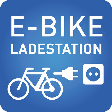 e-bike ladestation vector icon