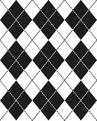 Seamless monochrome pattern Scottish