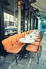 coffee terrace with tables and chairs
