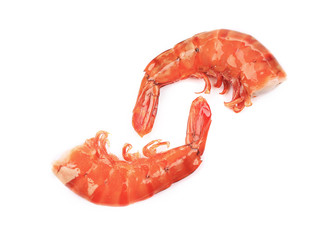 Tasty boiled shrimps.