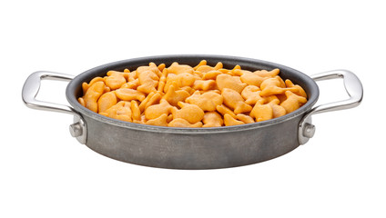 Goldfish Crackers in a oval pan