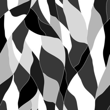 black and white abstract wavy pattern