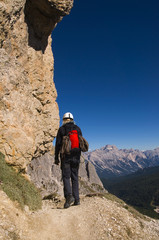 Bergsteiger in den Dolomiten - Alpen