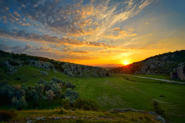landscape at sunset/sunrise