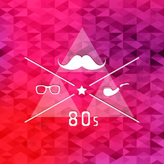 Triangle retro hipster background.