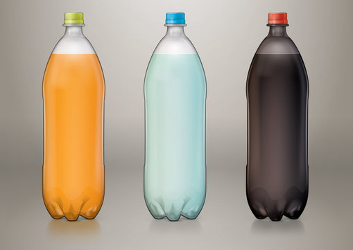 1,5 L transparent plastic bottle for new design