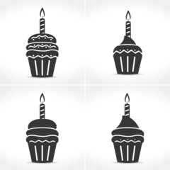 Birthday Cupcakes with Candles