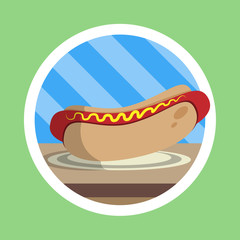 Delicious Hot Dog Illustration