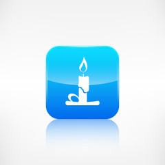 Candle web icon. Application button.