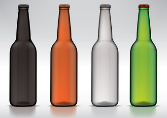 blank glass beer bottle for new design