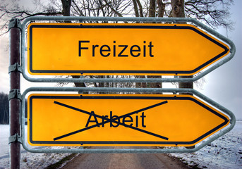 Strassenschild 4 - Freizeit