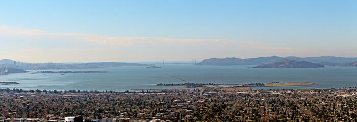 The Panorama from Berkeley Hills on Golden Gate Bridge © vasart