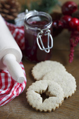 Cutout cookies with marmalade