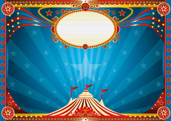 Horizontal Blue circus background © christophe BOISSON