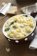 Spinach and parmesan pasta bake