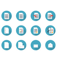 書類・メールのフラットデザインアイコン素材