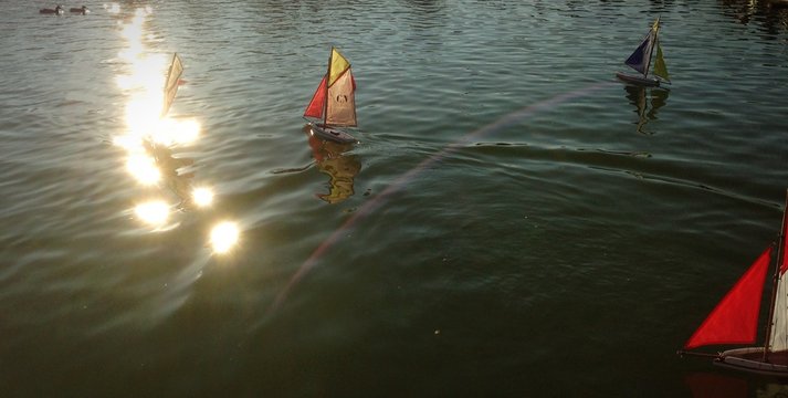 Toy Boats On Water