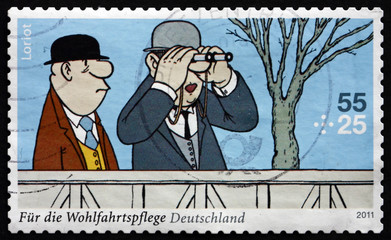 Postage stamp Germany 2011 Two Racegoers