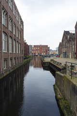 Naklejka premium Urban landscape in Amsterdam.