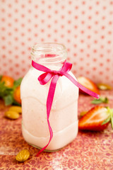 Strawberry and almond drink