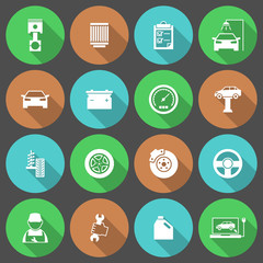 Car Auto Service Icons Set