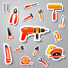Collection of tool stickers